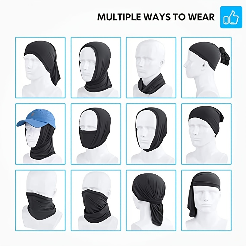 Sciarpa con maschera multifunzionale, antivento e antipolvere, adatta per la guida sportiva_voghion.com