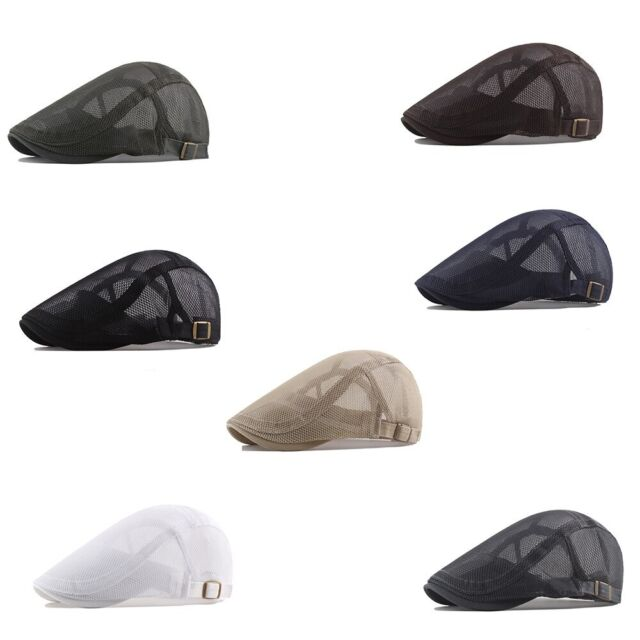 Summer Men's Breathable MESH IVY Hat Beret Newsboy Hat GATSBY Hat CABBIE FLATCAP_voghion.com