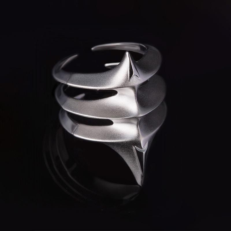 Thorn Irregular Opening Personality Design Sense Punk Style Exaggerated Ring Jewelry_voghion.com