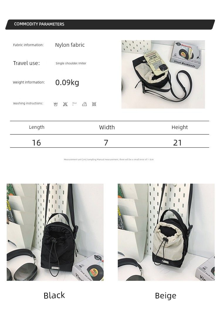 Bolso bandolera con cordón para hombre, estilo moderno, para deportes al aire libre, senderismo, estilo pequeño_voghion.com