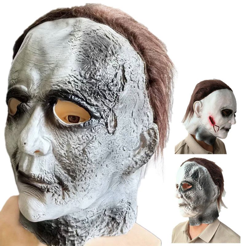 Halloween Horror Michael Myers Moonlight COS Costume Performance Prop Mask_voghion.com