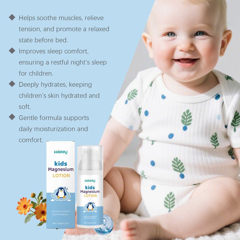 Lotion du soir Wiieey, douce et hydratante, pour la peau des enfants, soin quotidien à usage externe_voghion.com