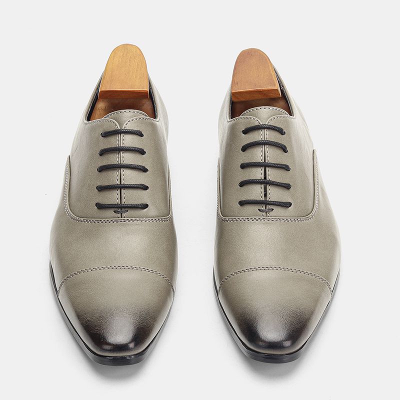 Hochwertige Oxford-Schuhe für Herren mit spitzer Zehenpartie, bequem, klassisch, britisches Leder, poliert, formelle Schuhe_voghion.com