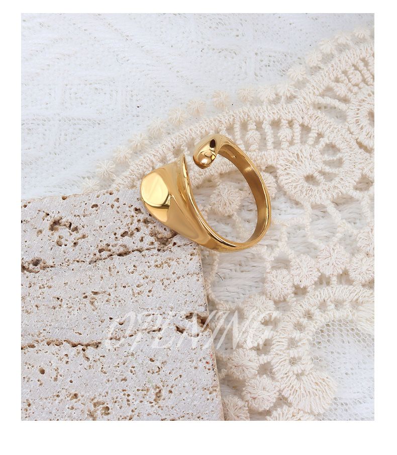 Simple Geometric Ring Plain Ring Titanium Steel Index Finger Ring_voghion.com