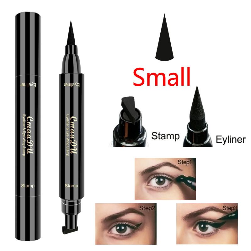 Big Seal Stamp Płynny Eyeliner Pen Wodoodporny Szybkoschnący Czarny Eyeliner Ołówek Z Eyelinerem Kosmetyczny Dwustronny Eyeliner_voghion.com