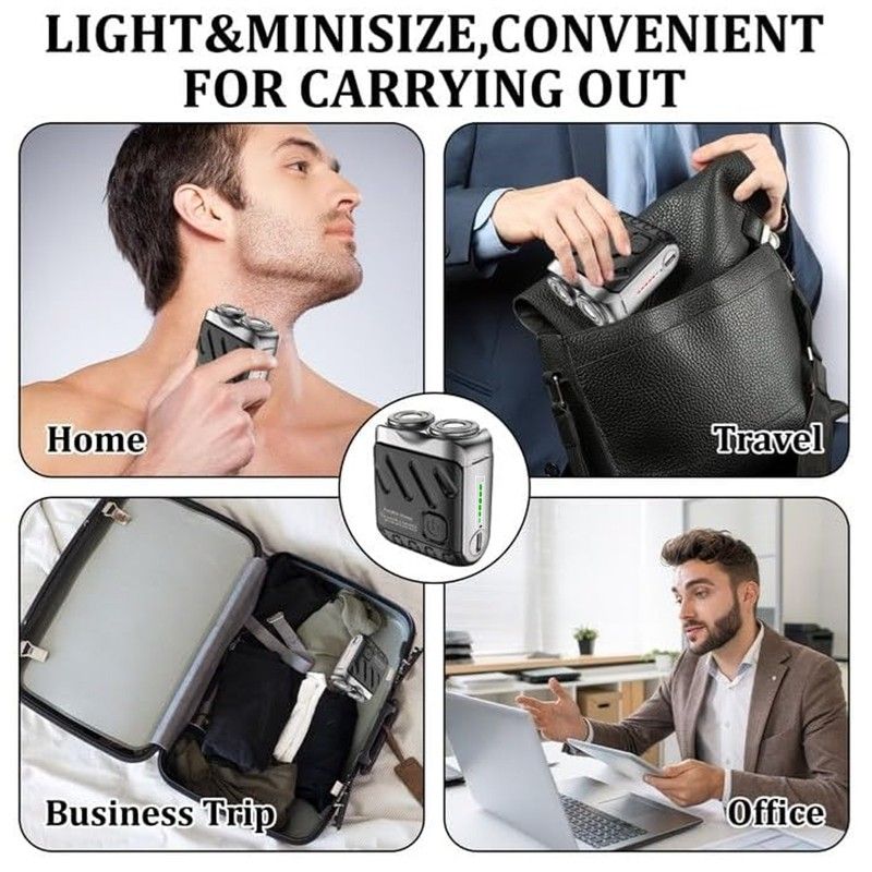 USB Rechargeable Shaver Electric Cordless Wet/Dry Shaver Razor For Men Gifts_voghion.com