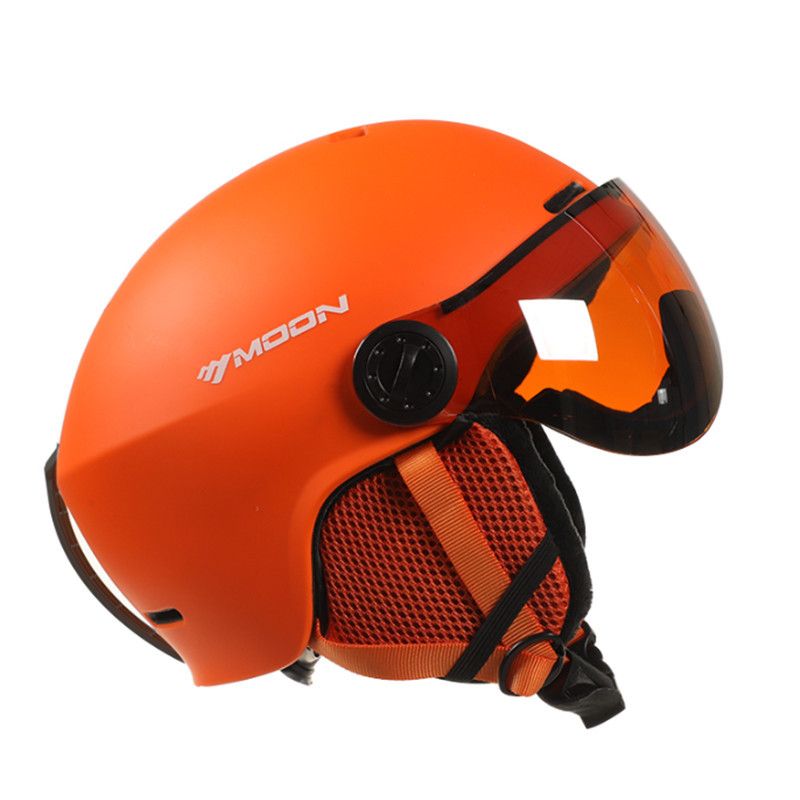 Casque de ski intégré, léger, respirant, unisexe, simple ou double, avec miroir coupe-vent, casque de neige chaud, bonnet de ski_voghion.com