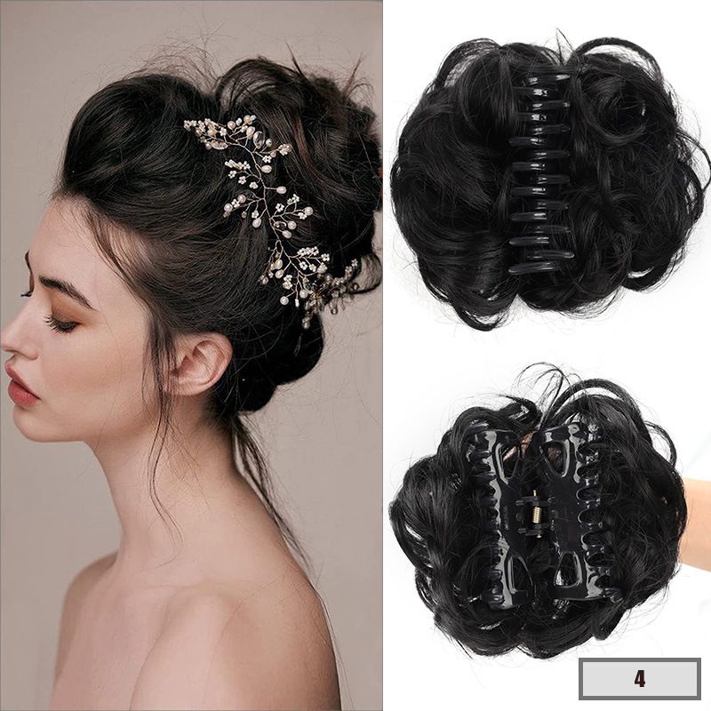 Extension per capelli e parrucche Parrucca anello copricapo clip chignon bocciolo di fiore testa palla 15cm45g chignon anello capelli spettinati_voghion.com