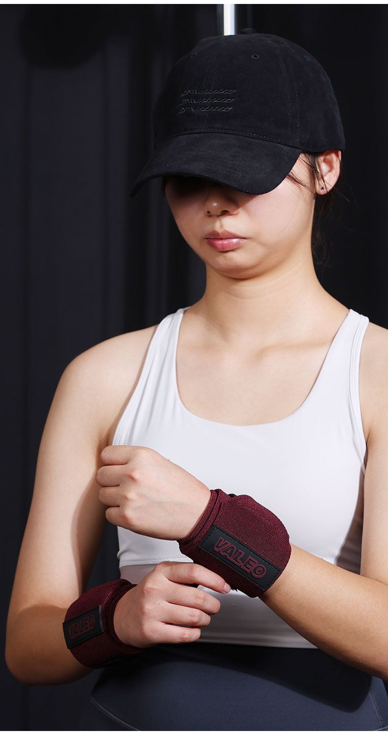 Sports Bench Press VALEO Sweat-Absorbing Compression Fitness Weightlifting Wrap Wristband Sprain Protector Cross-Border_voghion.com