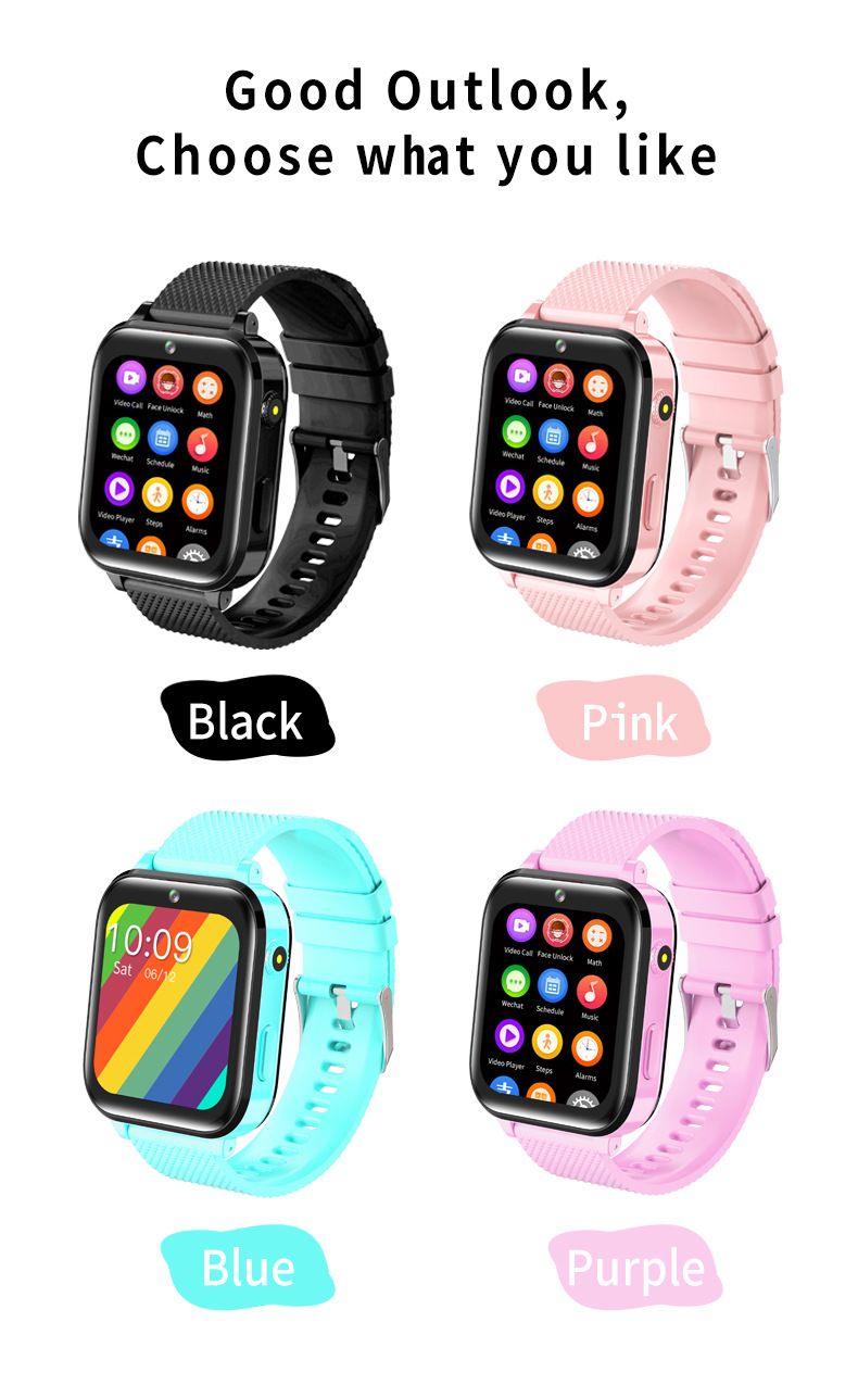 4G Kids Smartwatch GPS Tracker Video Call Student Phone T27 Kids Phone Watch_voghion.com