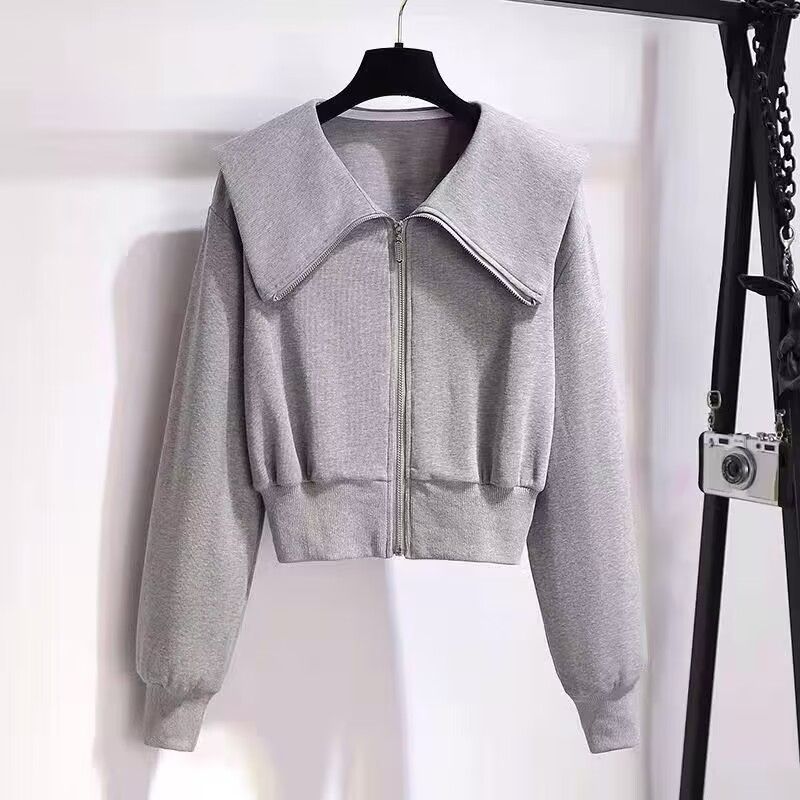 Vêtements pour femmes Mode Pull décontracté Ensemble de survêtement décontracté Haut court court Pantalon large Tenue deux pièces Automne Hiver Mode Sweat-shirt Ensemble de jogging_voghion.com