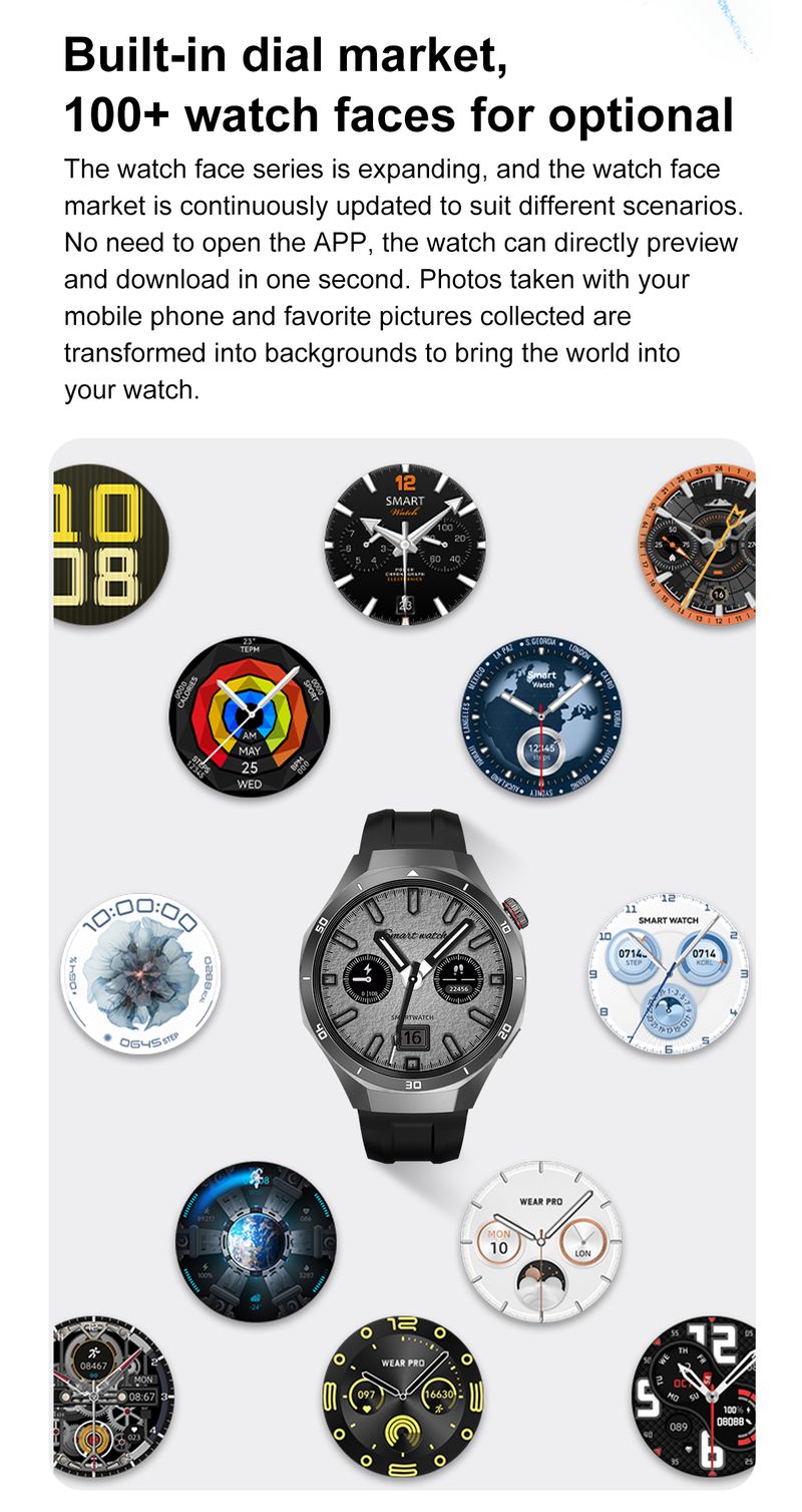Neu Für HUAWEI Uhr DT5pro Smart Uhr Männer 4GB Speicher GPS Navigation MP3/MP4 Player APP Download Sport Tracker Smartwatch_voghion.com