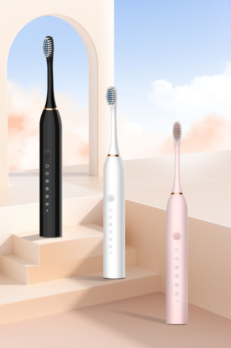 New Model Small M Electric Toothbrush Smart Rechargeable DuPot Soft Bristles Soic Vibratio Adult Uisex Couple_voghion.com