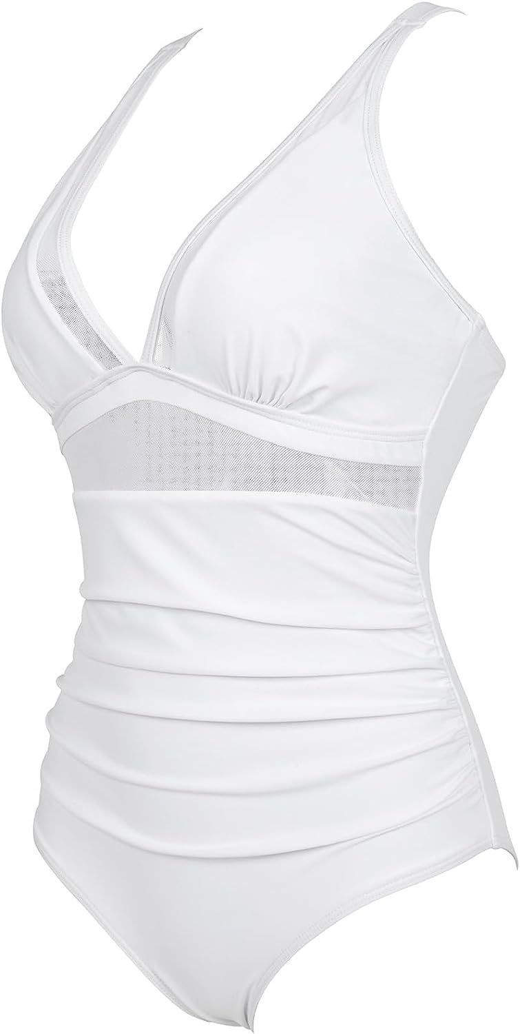 Maillot de bain une pièce taille haute pour femme, moulant, sexy et ajouré, avec points chauds_voghion.com