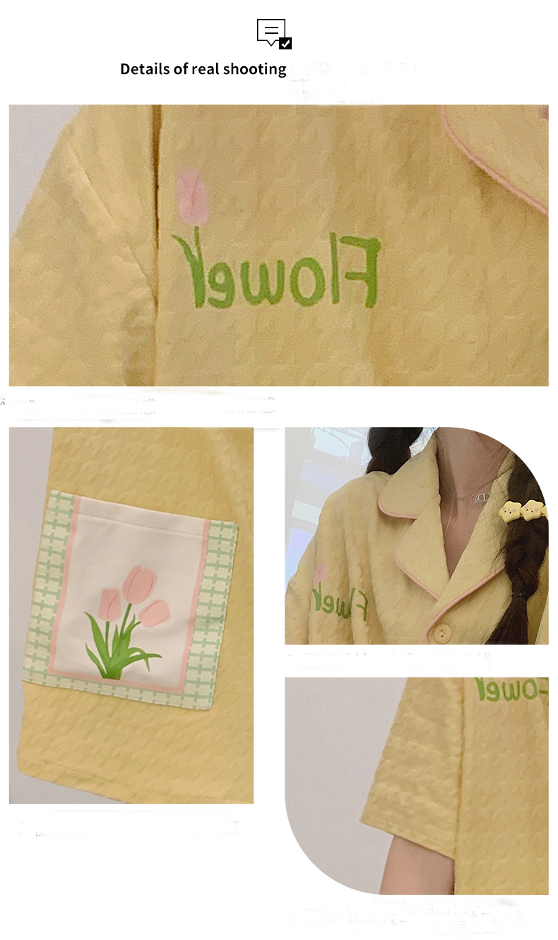 2023 new summer pajamas sweet and comfortable short-sleeved shorts home summer suit_voghion.com