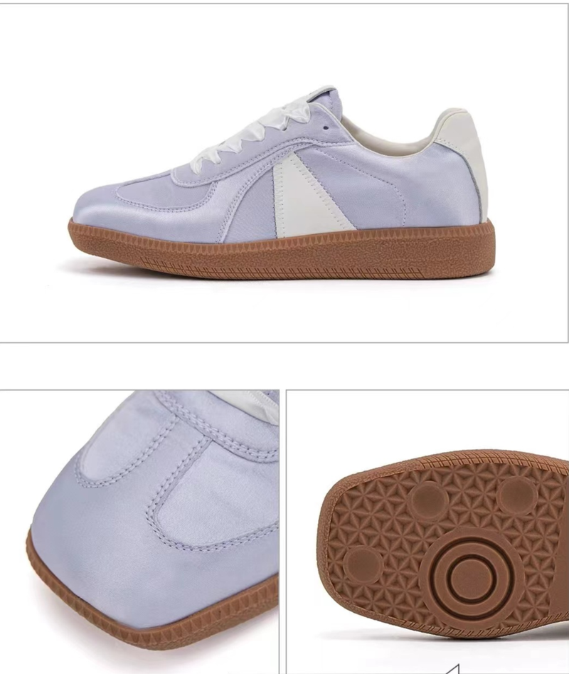 Ballerinarianism 2024 Frühjahr Neue Weiche Sohle Satin Quadratischen Kopf Innen Erhöhen Casual Vielseitige Deutsche Trainingsschuhe für_voghion.com