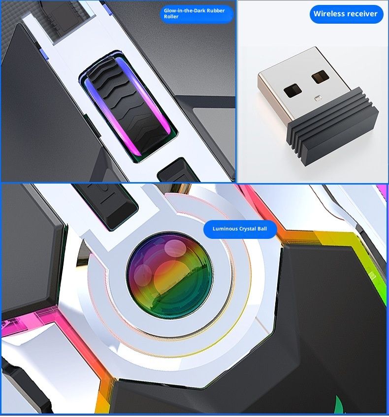 Digitex Digitex Factory Direct Sales Charging Mechanical Gaming Office Silent RGB Lighting 2.4G Wireless Mouse Wholesale_voghion.com