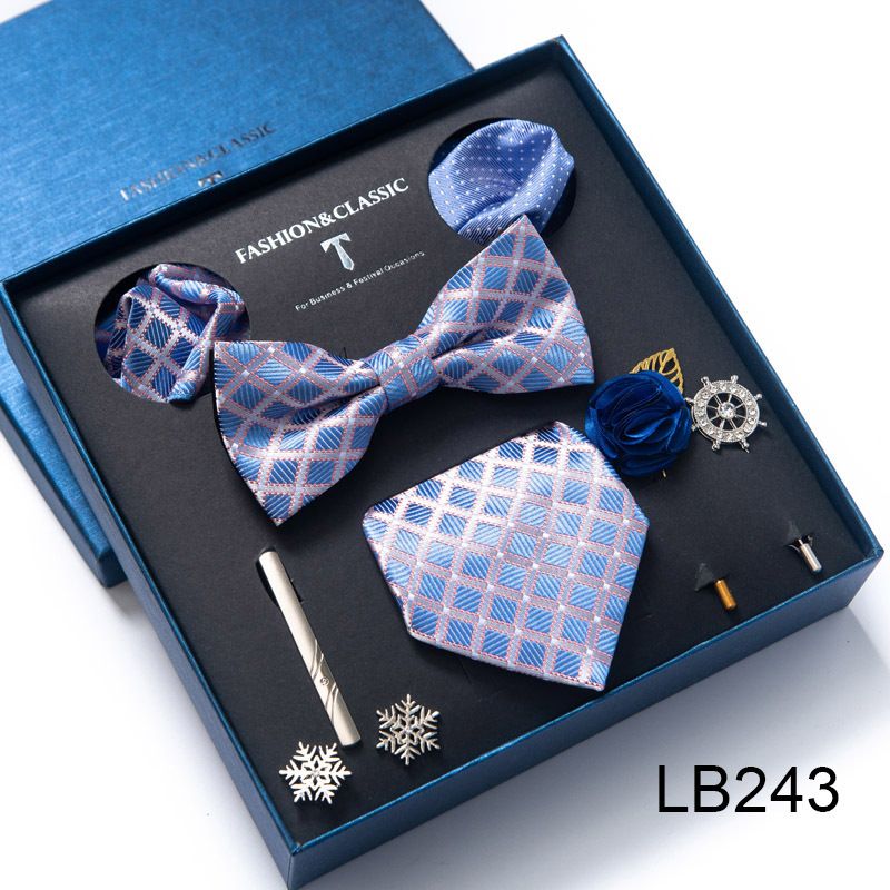 Abito cravatta pronto, papillon, accessori da uomo, set da 8 pezzi, corpetto, spilla, gemelli, abito formale, matrimonio_voghion.com