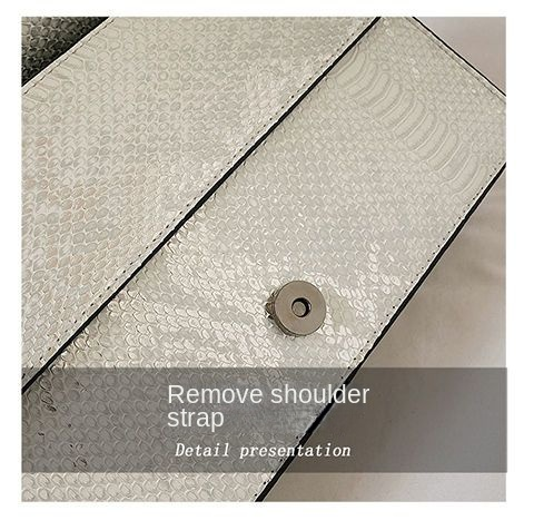 Designer Unik Begrænset Oplag Taske Dame Ny Moderigtig Niche Slangeskindstekstur Dionysia Taske Enkelt Skulder Crossbody Taske Kæde_voghion.com