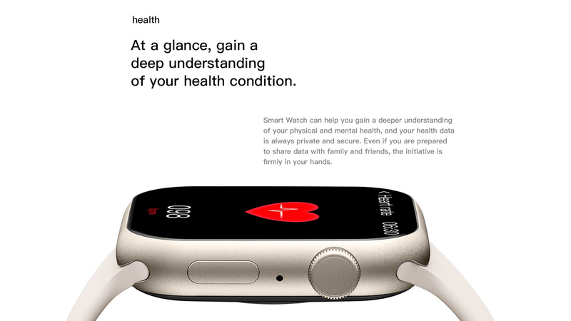 S9 smartwatch, smartwatch voor heren en dames, IP68 waterdicht sporthorloge, geschikt voor Android en iOS_voghion.com
