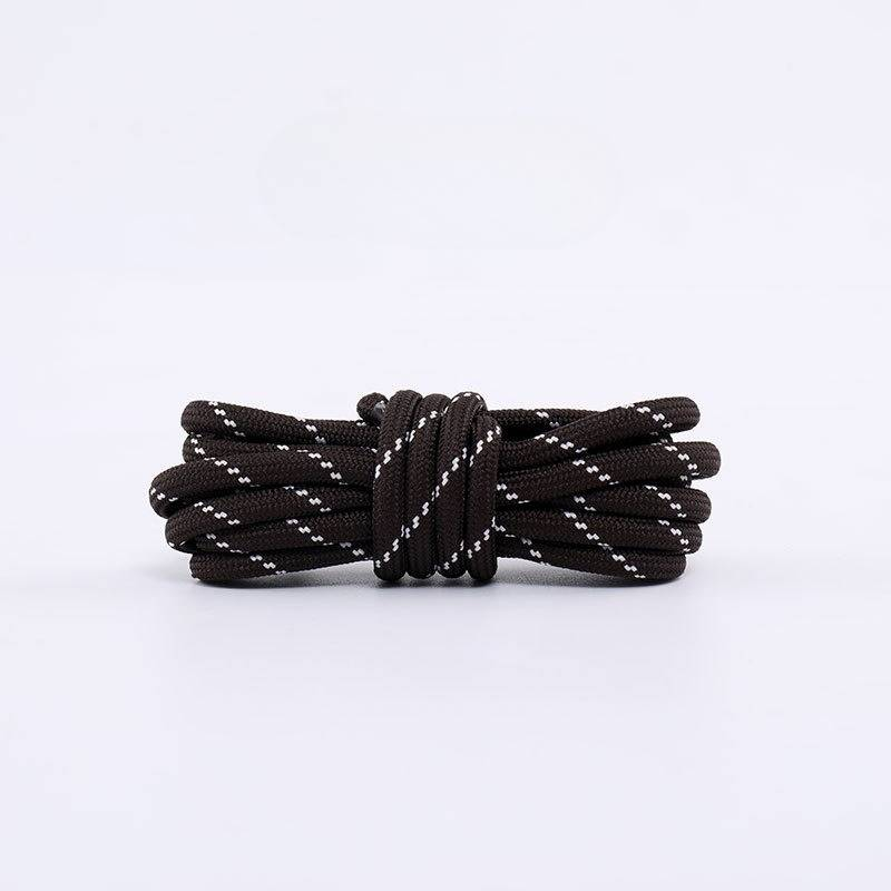 Cordones para zapatillas de senderismo y running con núcleo envuelto de 5 mm de grosor, de color rosa y morado, redondos, de tres puntas_voghion.com