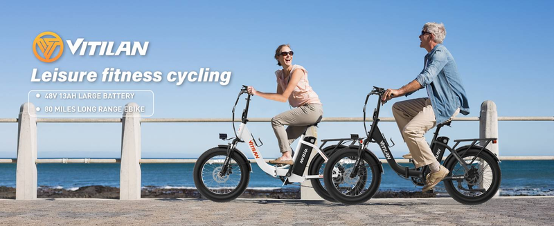 VITILAN U3 Elektrofahrrad für Erwachsene 20" Fat Tire Ebikes Faltbares Elektrofahrrad 750W, 48V 13Ah Step Thru E-Bike 7-Gang_voghion.com