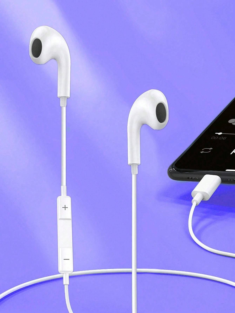 Wired In-Ear Headphones With Type-C Port, Deep Bass, High-Fidelity, Noise Cancellation, Compatible With Xiaomi, VIVO,_voghion.com