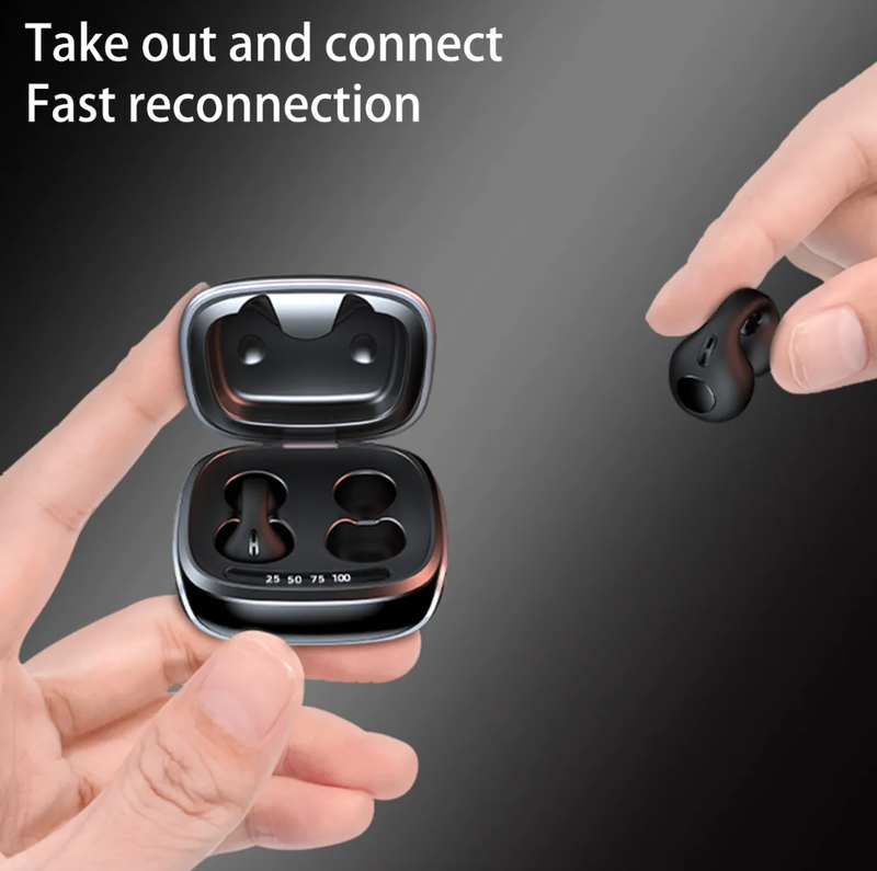 JX80 Draadloze oordopjes HiFi Stereo Surround Beengeleiding LED Digitaal display Bluetooth 5.3 Met spraakassistent Oorclip oortelefoon Dagelijks gebruik_voghion.com