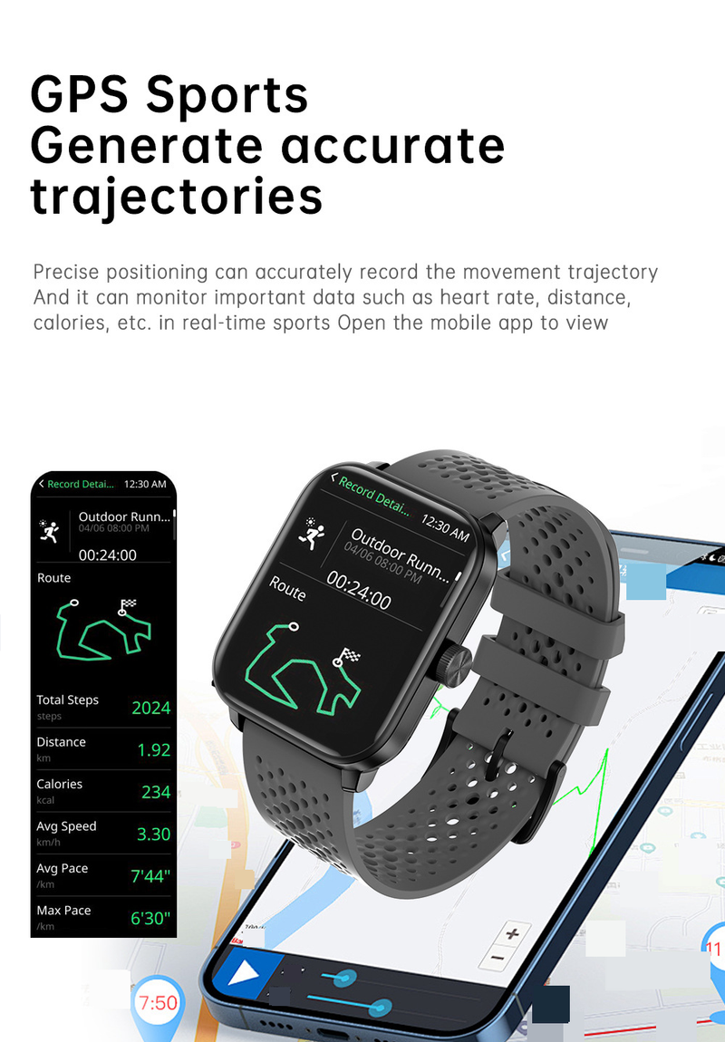 Akıllı Saatler Bluetooth Aramalar Kalp Atış Hızı Müzik Kontrolü Akıllı Bileklikler Spor Saatleri_voghion.com