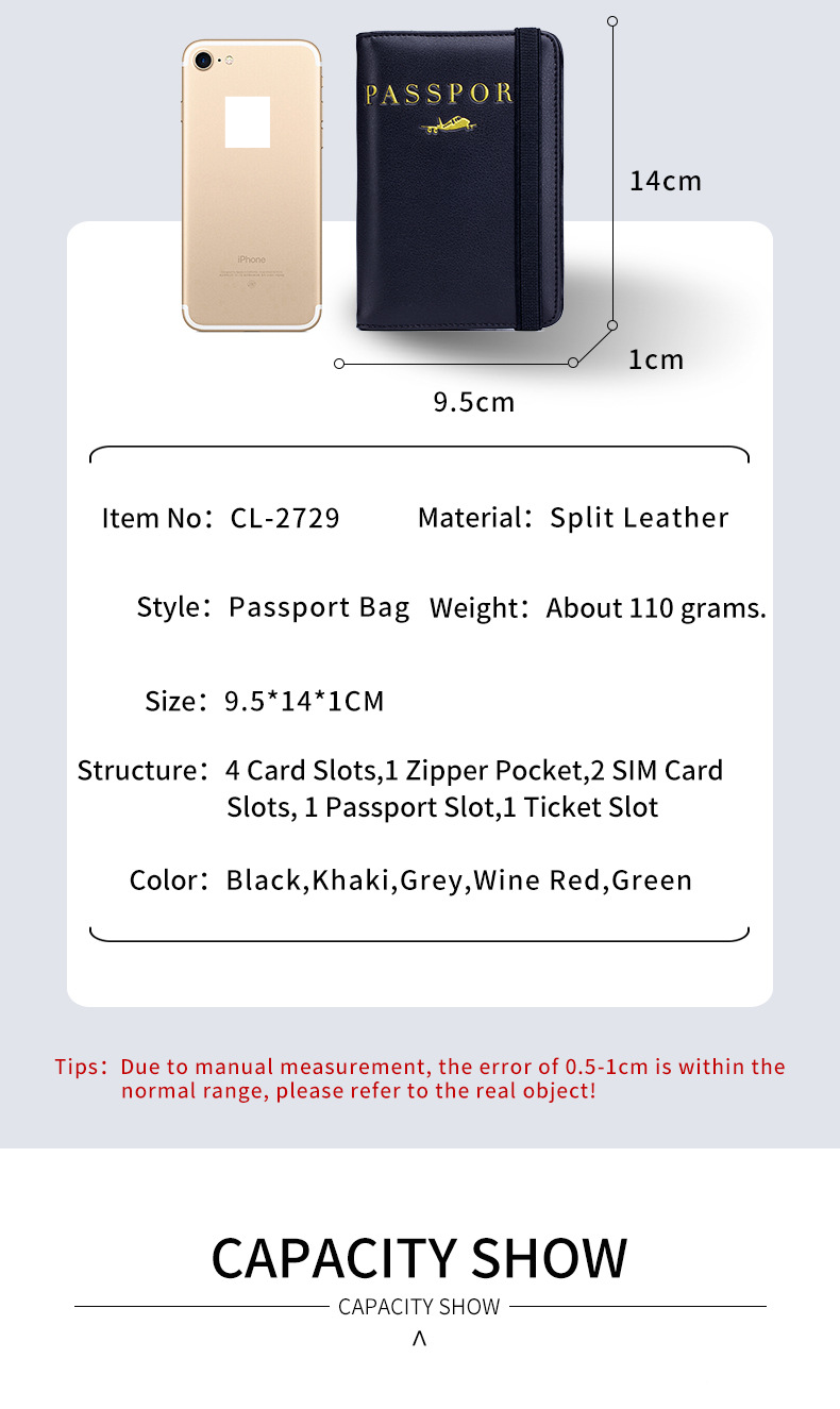 Funda para pasaporte, bolsa para pasaporte RFID, multifuncional, para mujer, para viajes, para hombre y mujer, antirrobo._voghion.com