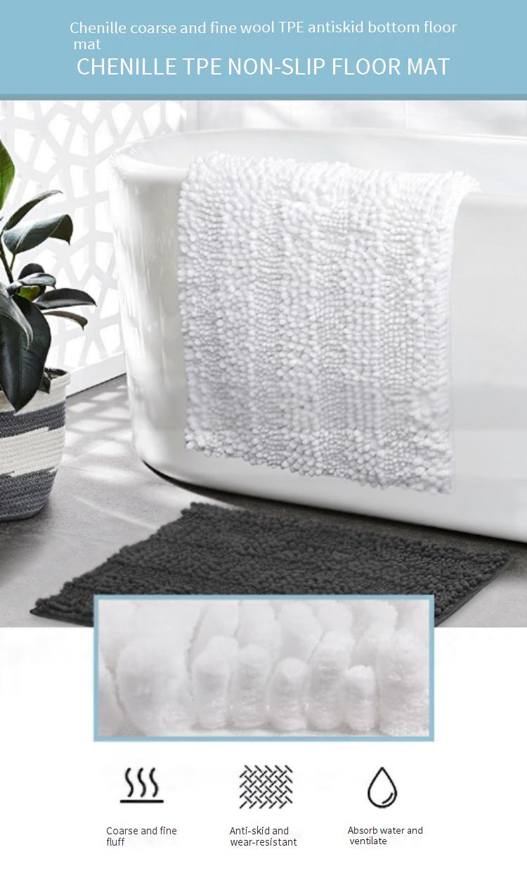 Juego de felpudos: Alfombra de entrada premium absorbente y antideslizante, de felpa gruesa para cocina, baño y mascotas (opciones de base de TPE/termofusible)_voghion.com