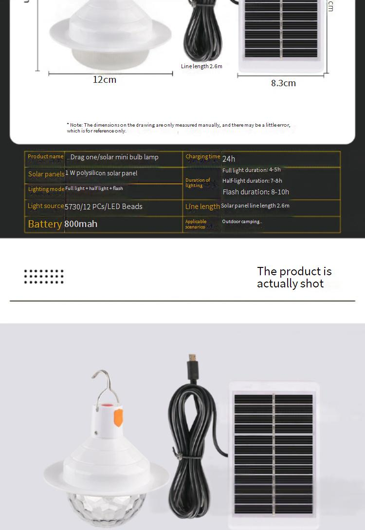 Solar Powered LED Magic Ball Light With 3 Color Modes, USB Rechargeable, Waterproof For Camping, Parties & Outdoor Decoration_voghion.com