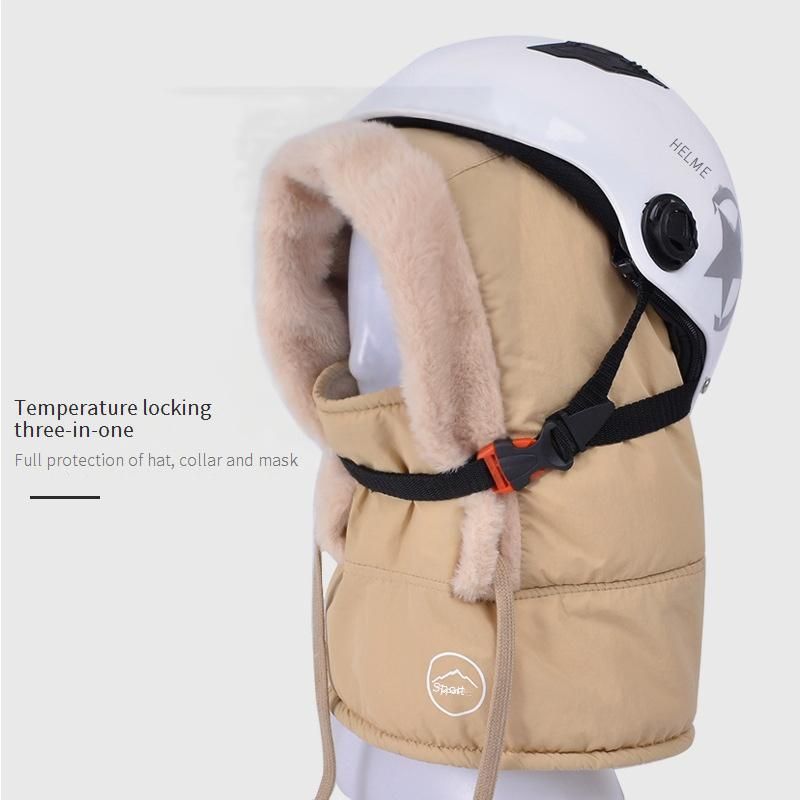 Unisex Winter Cycling Hat With Face Mask - Windproof, Waterproof & Thermal Ear Protection For Biking Commuters_voghion.com