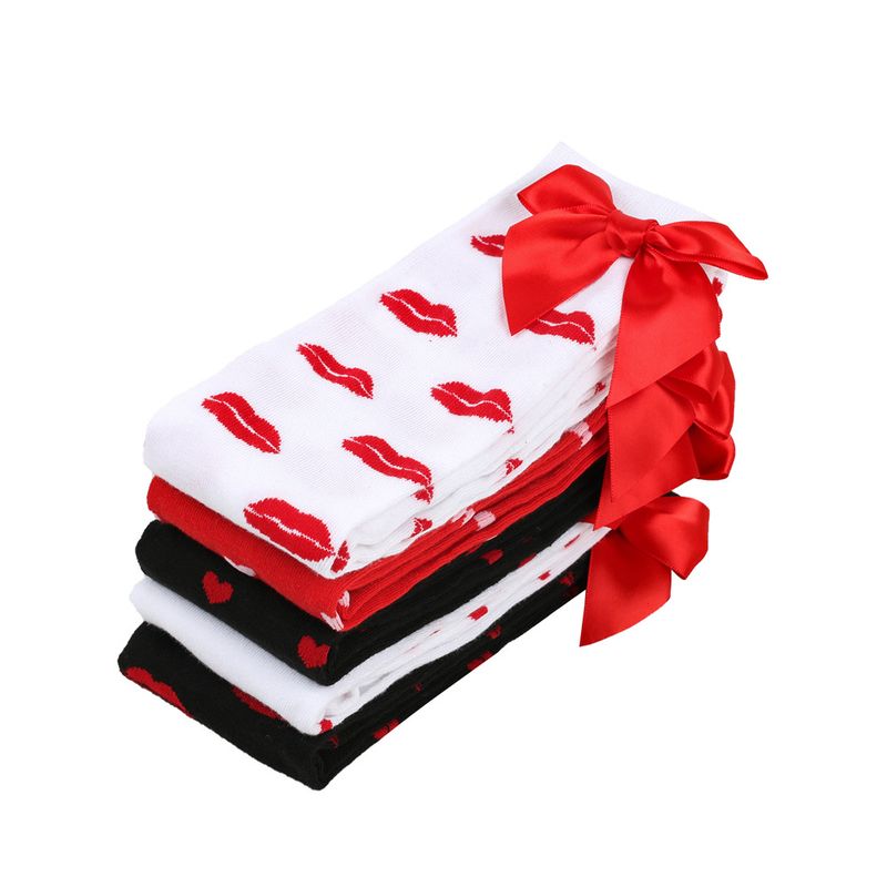 Le calze Red Lips Love per San Valentino saranno calze sopra il ginocchio e graziose calze con fiocco_voghion.com