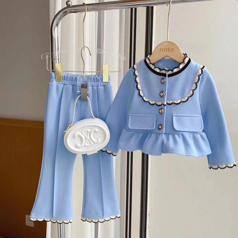 Hosen für Mädchen, Frühling, Herbst, Damen, Schatz, duftender Wind, zweiteiliges Set, Baby, Französisch, für kleine und mittlere Schulkinder_voghion.com