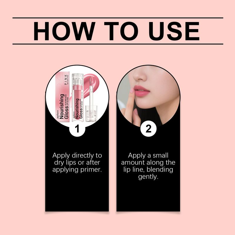 Roze hydraterende glans, natuurlijke kleur, antiaanbaklaag, gemakkelijk aan te brengen, voller en hydraterend, handig lipglazuur_voghion.com
