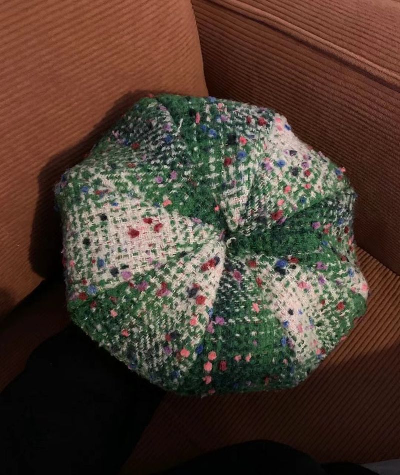 Koreanische Instagram Rot Rosa Weihnachten Baskenmütze Frauen Herbst und Winter Stil Zeigen Gesicht Kleine Maler Achteckigen Hut_voghion.com