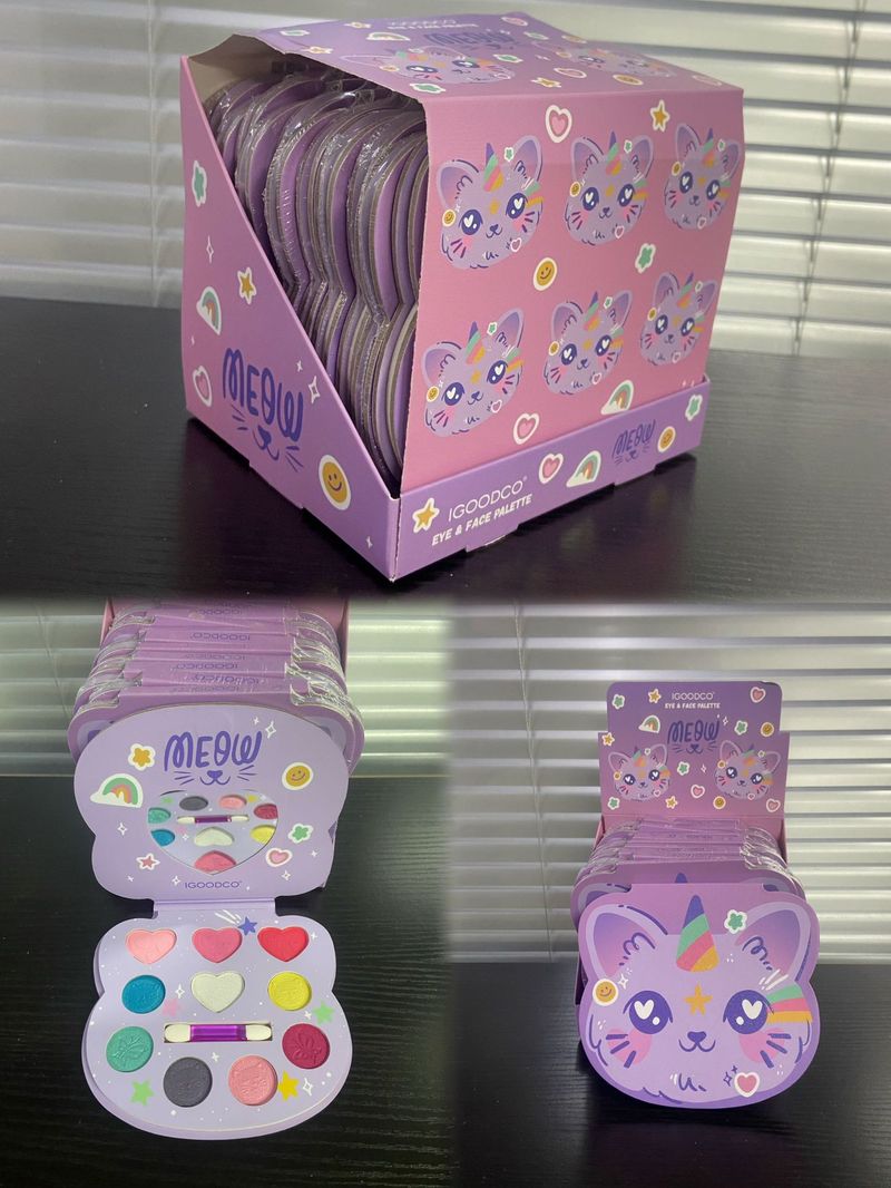 Makeup Sets IGOODCO New Small 10 Color Cat Pattern Eyeshadow Palette Matte Pearlescent Cute Makeup Palette_voghion.com