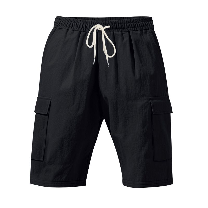 Pantaloncini da jogging casual da uomo, larghi, traspiranti, adatti alla spiaggia, con tasche multiple, adatti a tutti i giorni._voghion.com