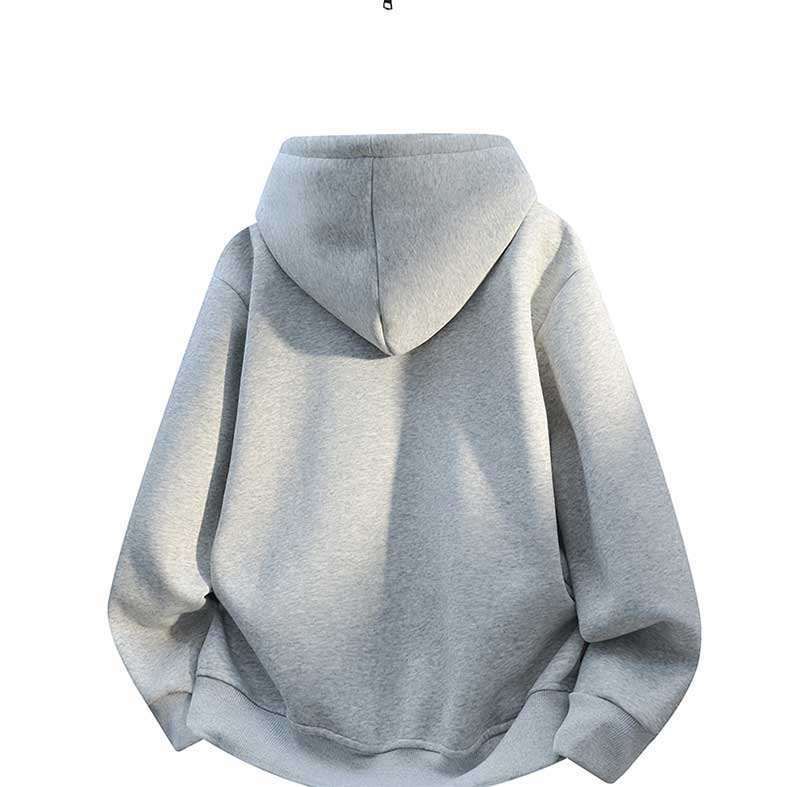 Men's Double Zipper Hooded Sweatshirt, Color Block Pullover, Casual Jacket For Fall & Winter, Plus Size, Unisex Style (White, Grey, Black, Navy)_voghion.com
