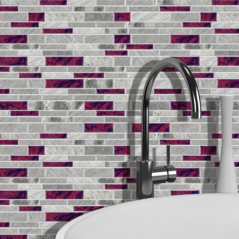 12 pezzi adesivi per piastrelle in cristallo di marmo a forma di mosaico per cucina, bagno, decorazione murale autoadesiva impermeabile_voghion.com