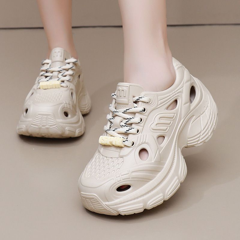 Superweiche, leichte Clogs für Damen, Sommer-Wasserschuhe mit dicker Sohle und ausgehöhlter Zehenpartie für den Strandurlaub im Freien für Damen_voghion.com