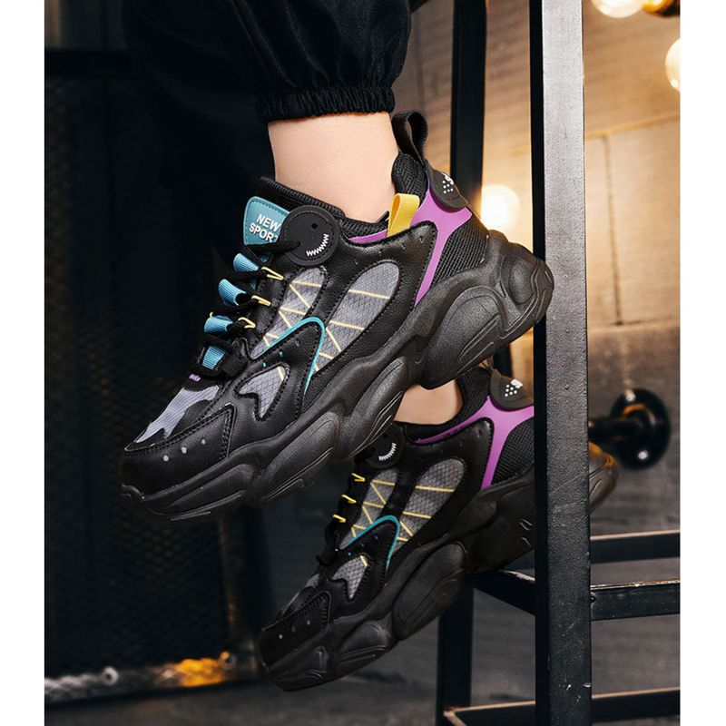 Daddy Men's 2024 New Summer Autumn Breathable Ins Versatile Thick Sole Height 3cm Sports Large Size 45 China-chic Shoes_voghion.com