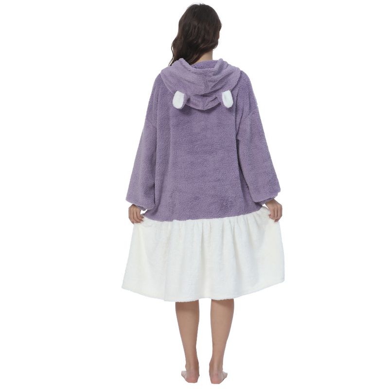 Autumn And Winter Thickened And Comfortable Home Nightgown Sweet Nightgown_voghion.com
