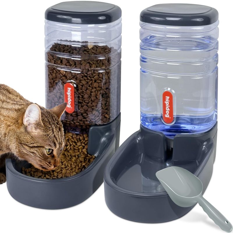 Automatic Pet Feeder Small&Medium Pets Automatic Food Feeder And Waterer Set_voghion.com
