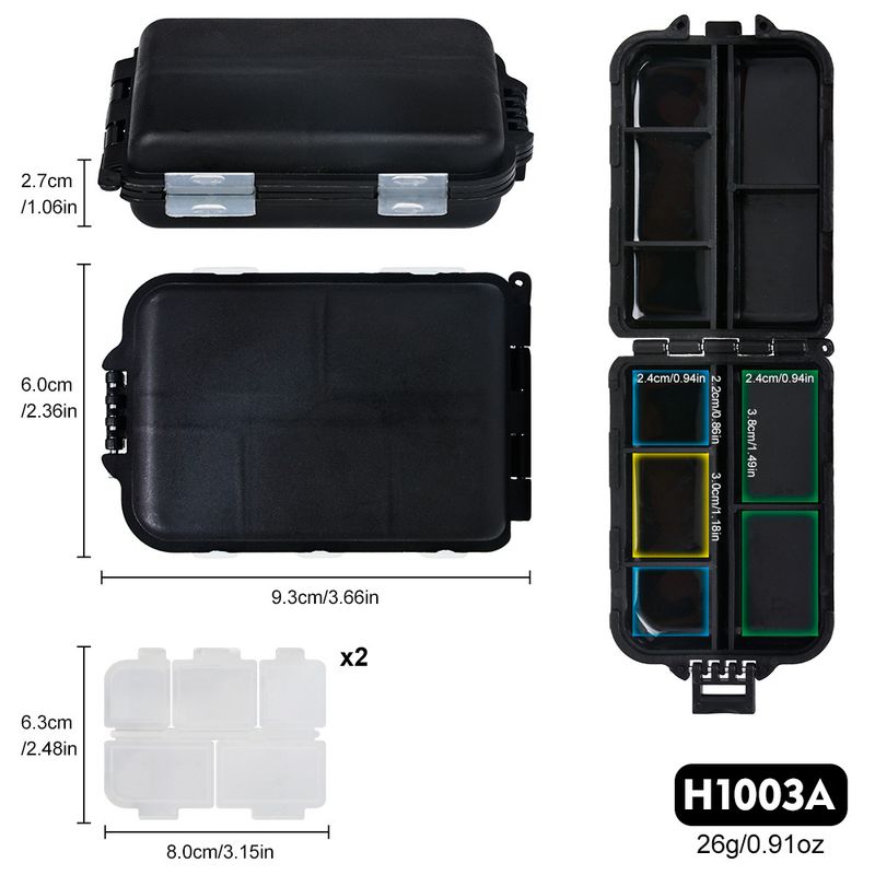 Plastic Accessories Double-Sided Storage Lure Bait PP Fishing Tackle Box_voghion.com