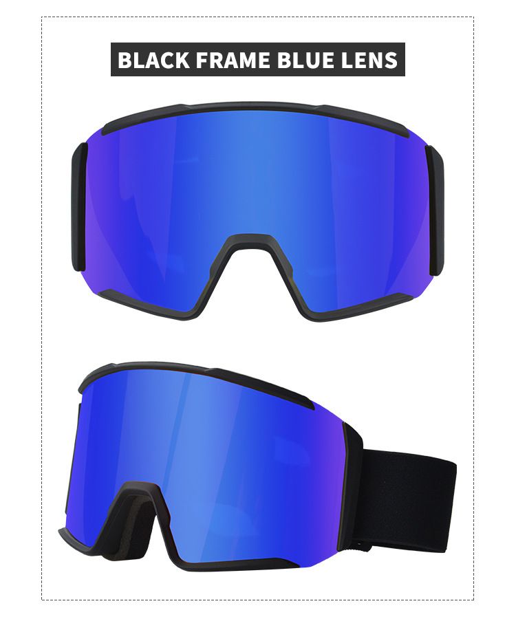 Outdoor sports snow adult skiing with high-definition wide field of view, double-layer fog and anti UV goggles_voghion.com