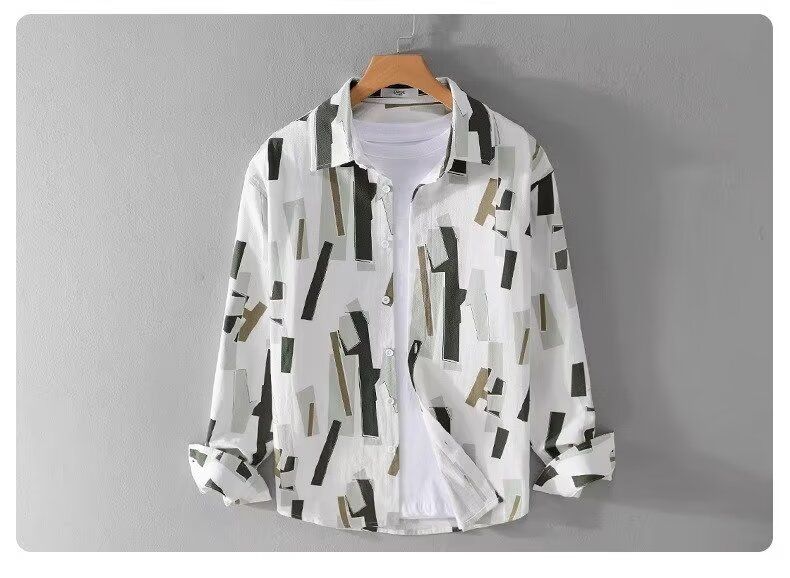 Camicie a maniche lunghe per uomo primavera e autunno camicie stampate di alta qualità per ragazzi e adolescenti. Tendenza giacca sottile estiva_voghion.com
