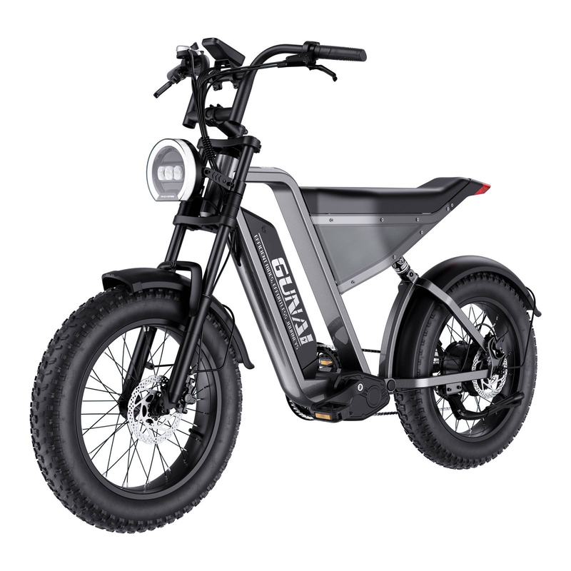 Električno kolo GUNAI-Y 1000 W, 20*4-palčno električno kolo z debelimi pnevmatikami, največja hitrost 60 km/h z odstranljivo baterijo 48 V 18 AH, 100 km prevoženih kilometrov_voghion.com