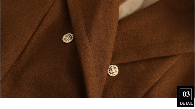 Men's Clothing Casual High Quality Fur Collar Woolen Coat Solid Color Slim Fit Double Breasted Coat_voghion.com